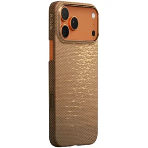 Image Чехол PITAKA Ultra-Slim Aramid с MagSafe для iPhone 17 Pro Max — Golden Glint