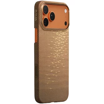 Чехол PITAKA Ultra-Slim Aramid с MagSafe для iPhone 17 Pro Max — Golden Glint