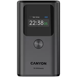 Image Внешний аккумулятор CANYON OnPower 130 TFT 10000 mAh Dark Grey