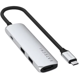 Adaptor SATECHI 4-in-1 USB-C Slim Silver