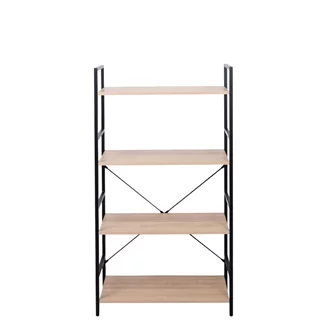 Стеллаж Columbus 4 nivele 63x30x124H Oak M37 Black