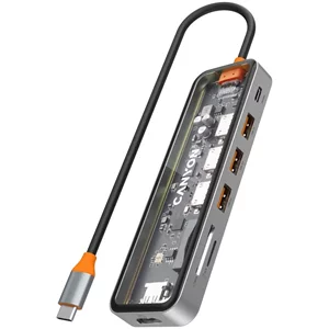 Image Адаптер CANYON DS-13 7in1 4k USB-C Space Grey