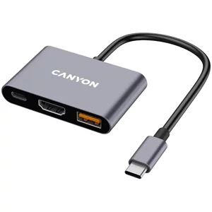 Image Адаптер CANYON DS-4 3in1 USB-C Grey
