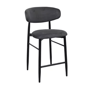 Image Scaun de Bar Meridian Catifea Grey HLR21
