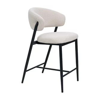 Scaun Bar Marcus Beige + Black Legs