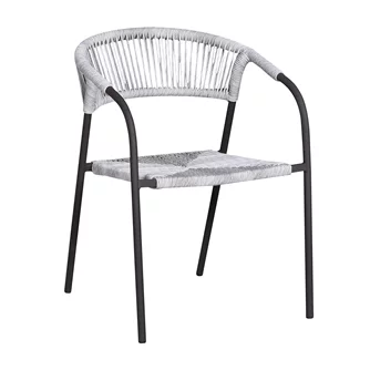 Scaun de terasă Monte Grey + Dark Brown Legs