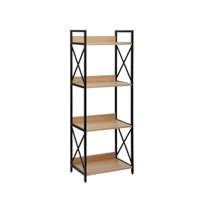 Image Стеллаж Karl 4 полки 51x30x137.5H Oak Black
