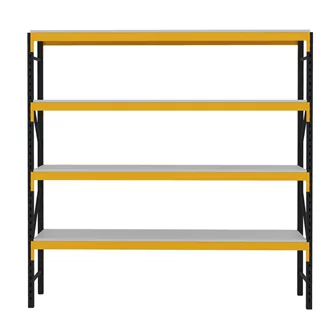 Стеллаж складской 4 полки 200x50x200 Black Gray