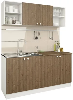 Image Bucătărie Haaus Sena 1.6m (White/Bronze Oak)