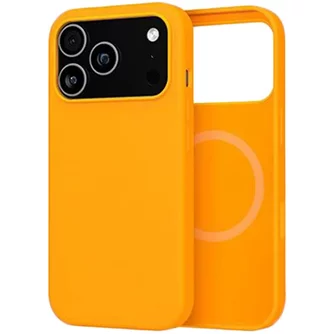 Чехол MW Silicone with MagSafe для iPhone 17 Pro — Оранжевый