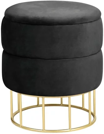 Puf Akord Elza Gold/Black