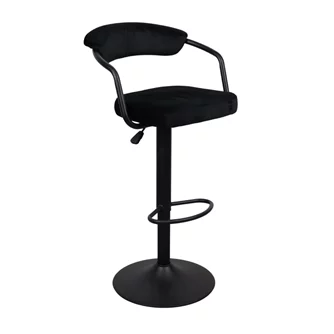 Scaun de bar SB-31 Catifea Black +Black Leg