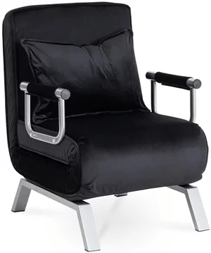 Image Fotoliu Mebel Elite Bart Velur Black/Chrome