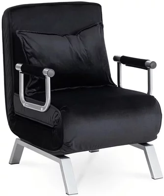 Fotoliu Mebel Elite Bart Velur Black/Chrome
