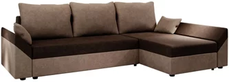 Canapea de colt Space Meble Dante L Mikrofaza 20/Mikrofaza 05 Brown/Beige