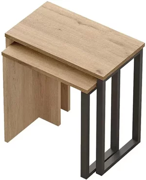 Image Набор журнальных столиков Mirage Design Ocean ON7-S Natural Oak/Black