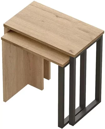 Набор журнальных столиков Mirage Design Ocean ON7-S Natural Oak/Black