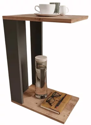 Image Журнальный столик Bofigo Wheeled Pine/Anthracite