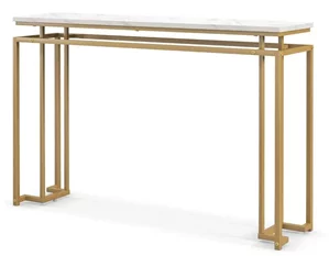 Image Консольный стол Costway JV11202WH White/Gold