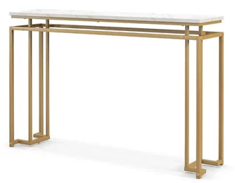 Консольный стол Costway JV11202WH White/Gold