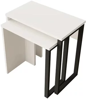 Image Набор журнальных столиков Mirage Design Ocean ON7-W White/Black