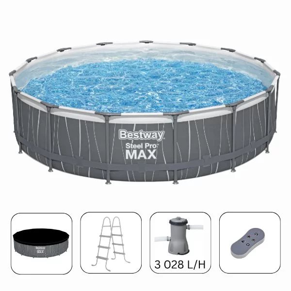 Bazin cadru Bestway Steel Pro Max 457×107 cm