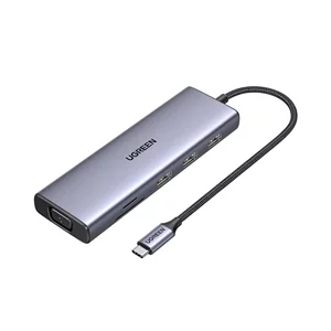 Image Adaptor UGREEN HUB 9in1 USB-C to HDMI CM498, Grey
