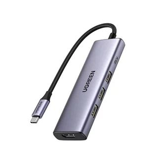 Адаптер UGREEN HUB 5in1 Type-C  CM511, Gray