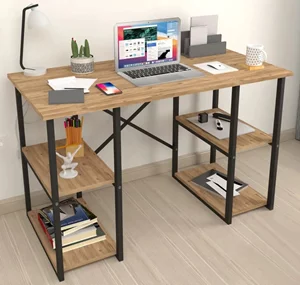 Image Birou Bofigo cu 4 rafturi Pine/Black