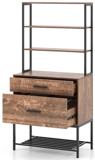 Стеллаж Costway CB10569CF Rustic Brown