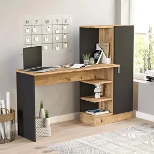 Image Письменный стол Mirage Design Laura CT2-AB Pine/Larex Black