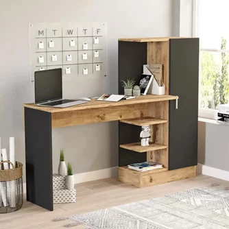 Письменный стол Mirage Design Laura CT2-AB Pine/Larex Black