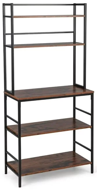 Стеллаж Costway HW67547CF Brown/Black