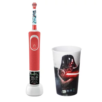 Электрическая зубная щетка Braun Kids D100 StarWars Mug, Red
