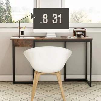 Masă de calculator Costway HW67259CF Rustic Brown