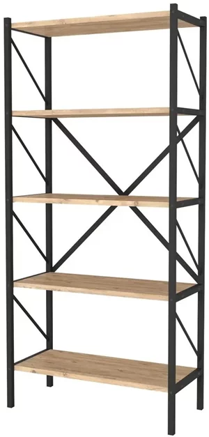 Image Raft Bofigo Shelves Metal 5 secțiuni Pine/Black
