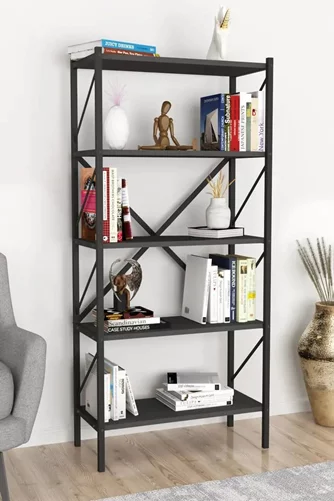 Стеллаж Bofigo Shelves Metal 5 секции Anthracite