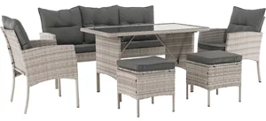 Image Set de mobilier de grădină Tempo Kondela Lalen TK-0000371811, Light Gray/Gray