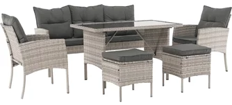 Комплект садовой мебели Tempo Kondela Lalen TK-0000371811, Light Gray/Gray
