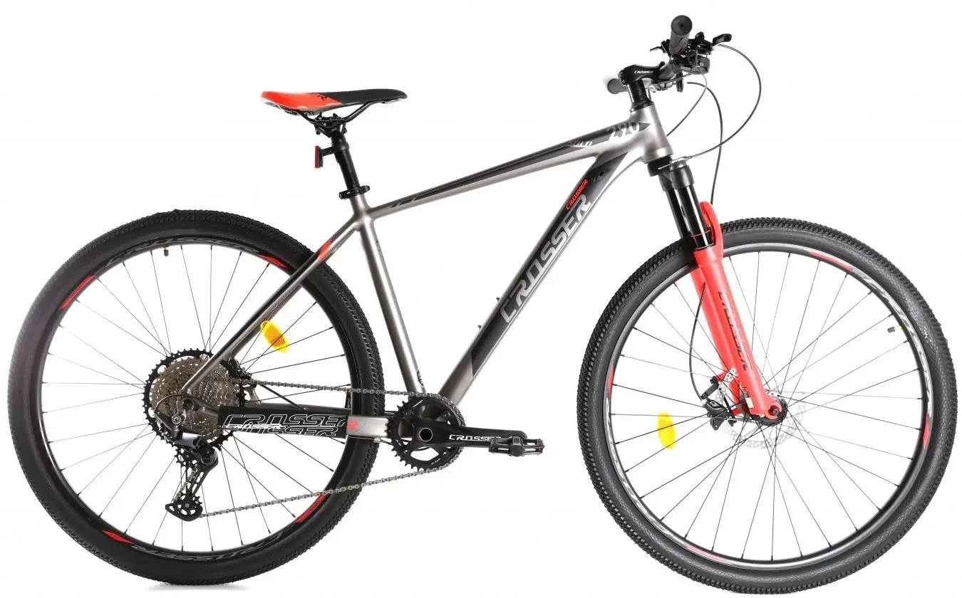 Bicicletă Crosser Solo 29 21 21S Shimano + Hydr Logan, Gray/Red