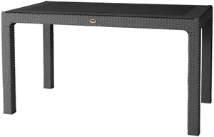 Image Стол Heniver Rattan 140x80, Anthracite