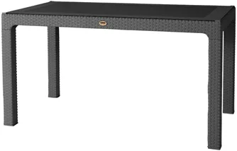 Стол Heniver Rattan 140x80, Anthracite