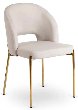 Scaun Mebel Elite Bros, Cream/Gold