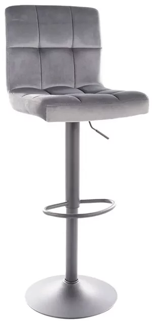 Image Scaun de bar Signal C105 Velvet, Gray/Black