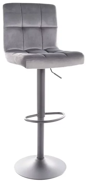 Барный стул Signal C105 Velvet, Gray/Black