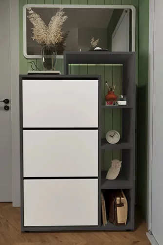 Dulap pentru încălțăminte Bofigo Lego Anthracite/White