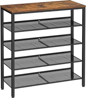 Raft pentru încălțăminte Vasagle LBS038B01 Rustic Brown/Black