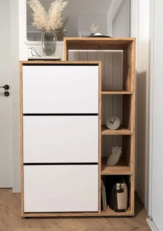 Dulap pentru încălțăminte Bofigo Lego Pine/White