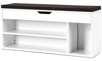 Bancă-rack pentru încălțăminte Costway JV11726WH White