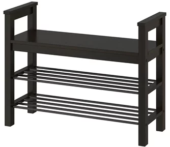 Стеллаж для обуви Ikea Hemnes 85x32см Черно-коричневый